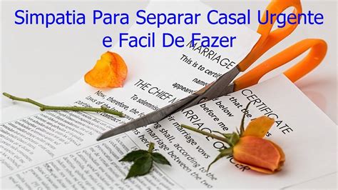 simpatia para separar um casal